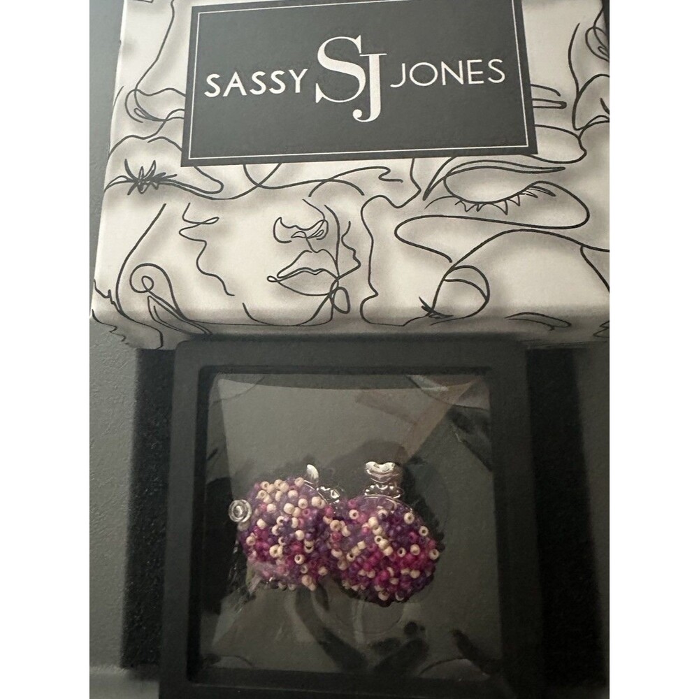 Sassy Jones Earrings Beaded stud Earrings